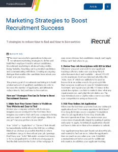 Marketing Strategies to Boost Recruitment Success