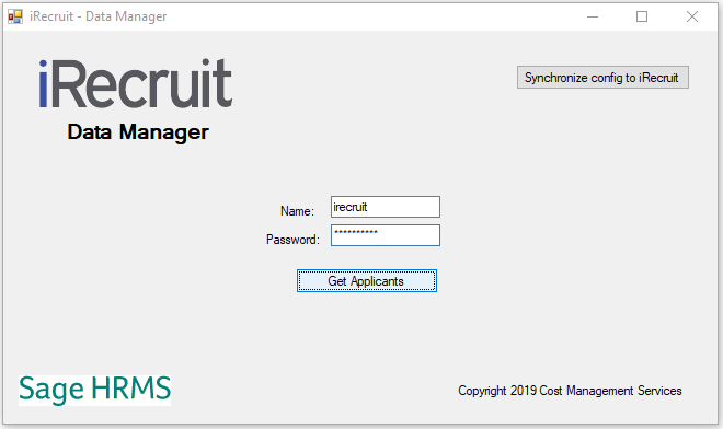 iRecruit Data Manager for Sage HRMS