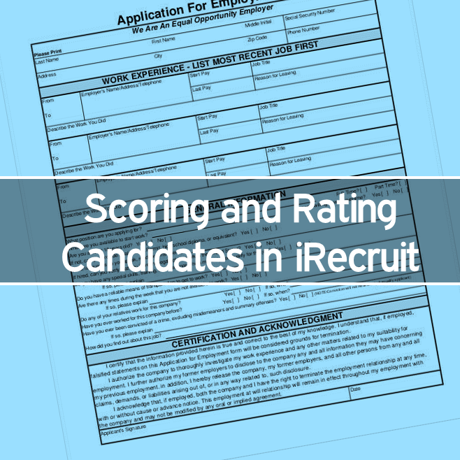 Scoring and Rating Candidates